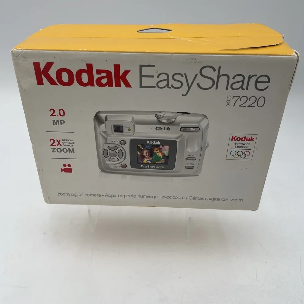 Kodak EasyShare CX-7220 2MP Digital Camera 2X Zoom+Battery+SD Card+Manual-READ